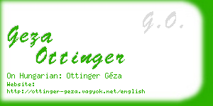 geza ottinger business card